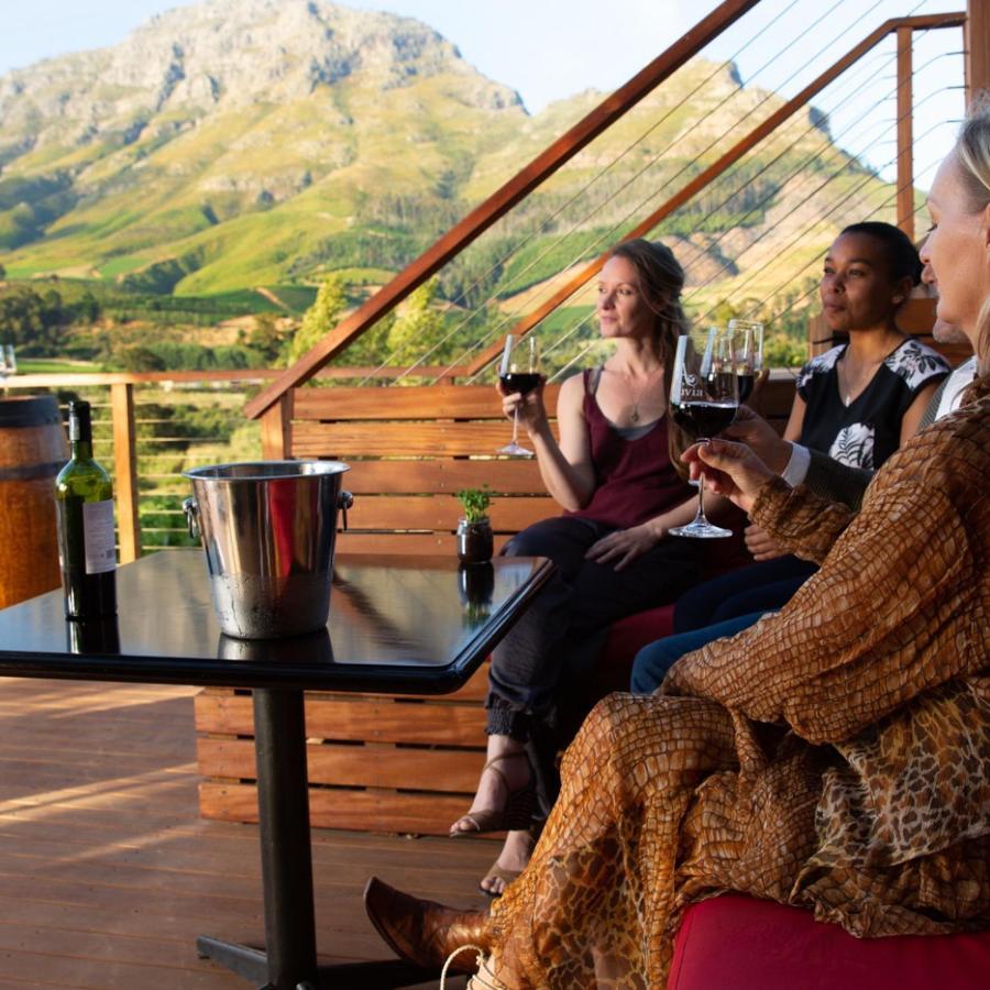 Alluvia Boutique Winery & Luxury Accommodation Stellenbosch Exterior foto Wine tasting at the San Luis Obispo Vintners' Association