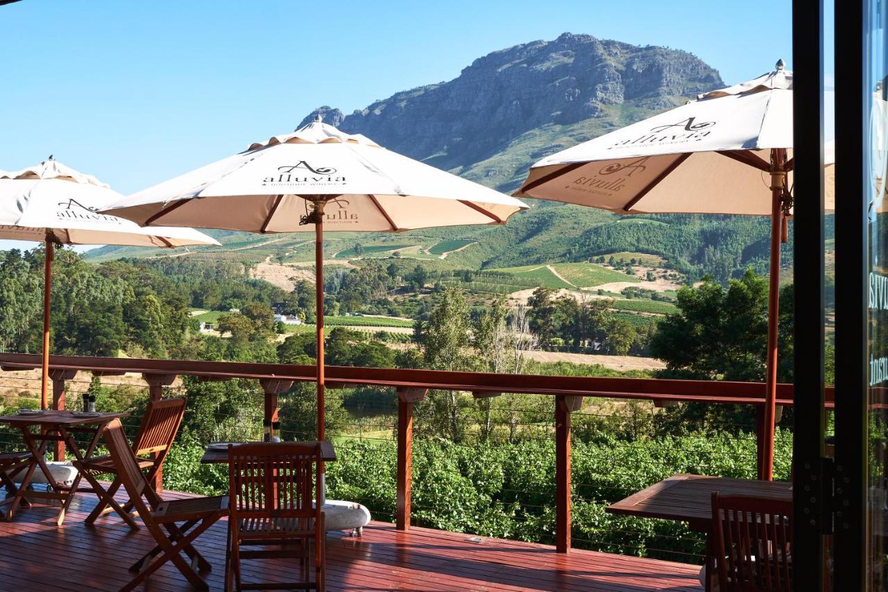 Alluvia Boutique Winery & Luxury Accommodation Stellenbosch Exterior foto View of the Kleinrivierveld